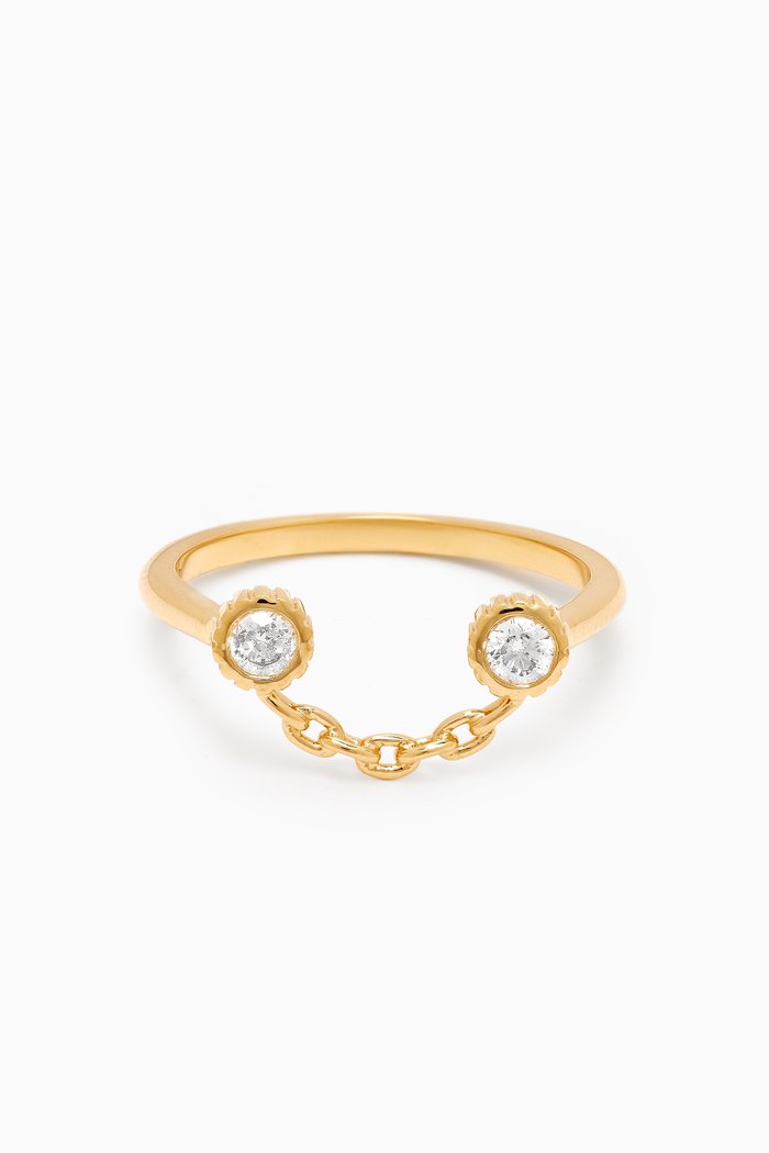

Smile Diamond Ring in 18kt Yellow Gold
