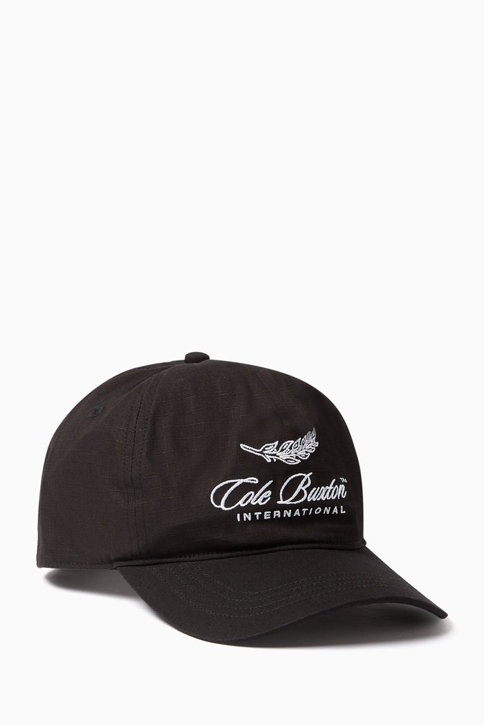 

International Cap in Ripstop, Black