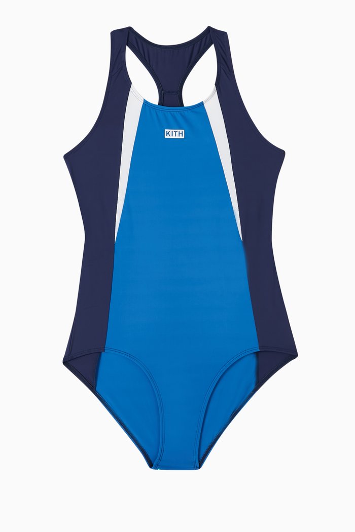 

Colorblocked Demi Racerback Swimsuit, Blue