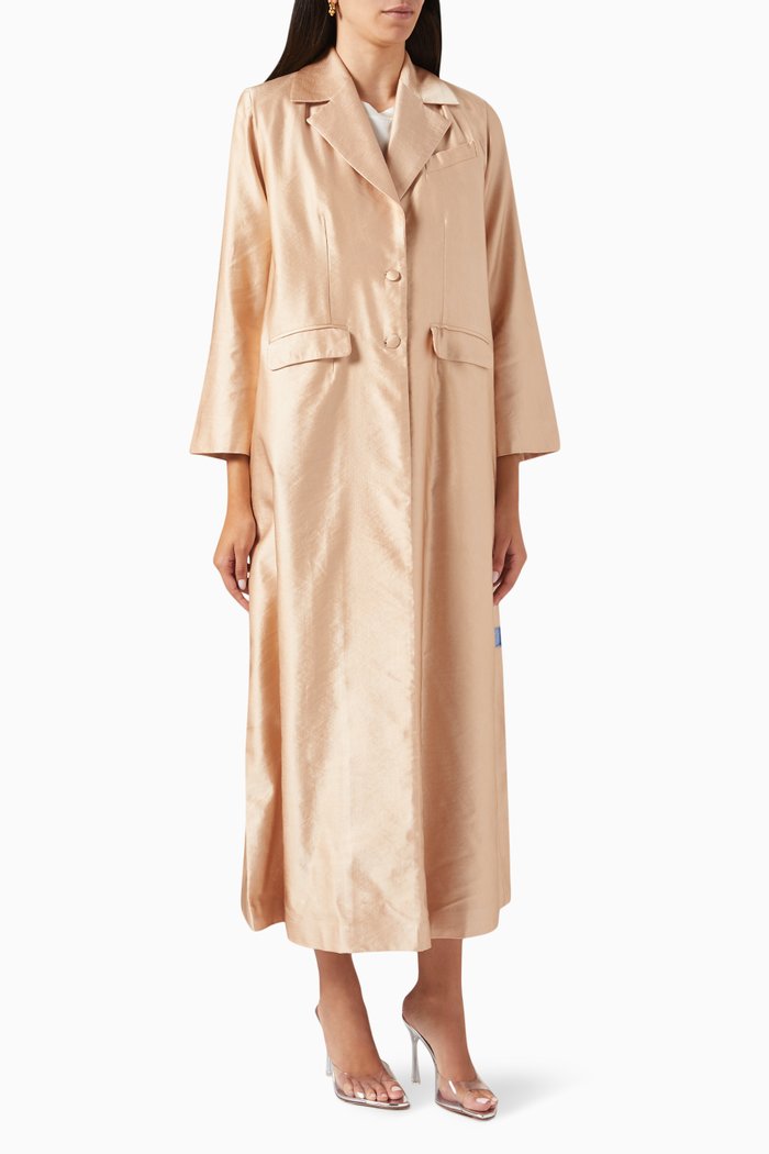 

Tailored Adjustable-back Blazer, Neutral