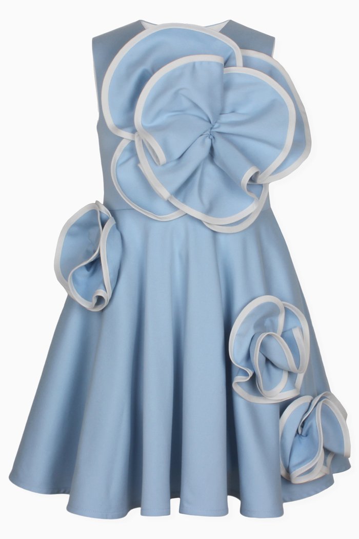 

Jacqueline Floral Dress in Cotton-blend, Blue