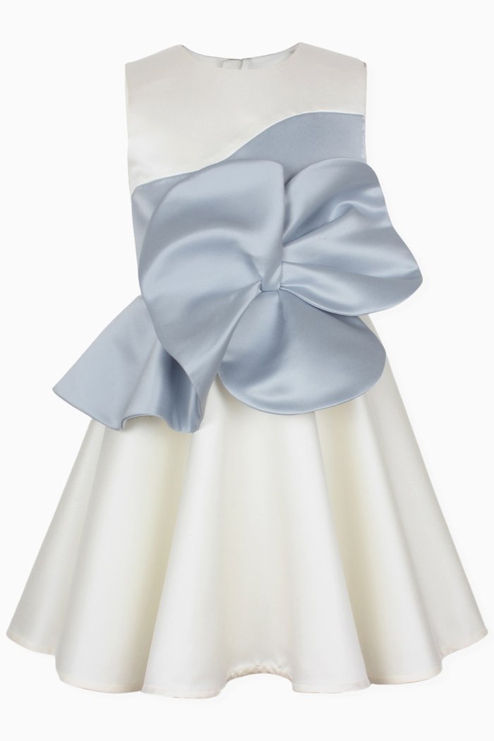 

Florette Dress in Satin, Blue