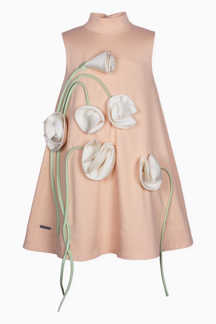 

Flora Dress in Cotton-blend, Pink