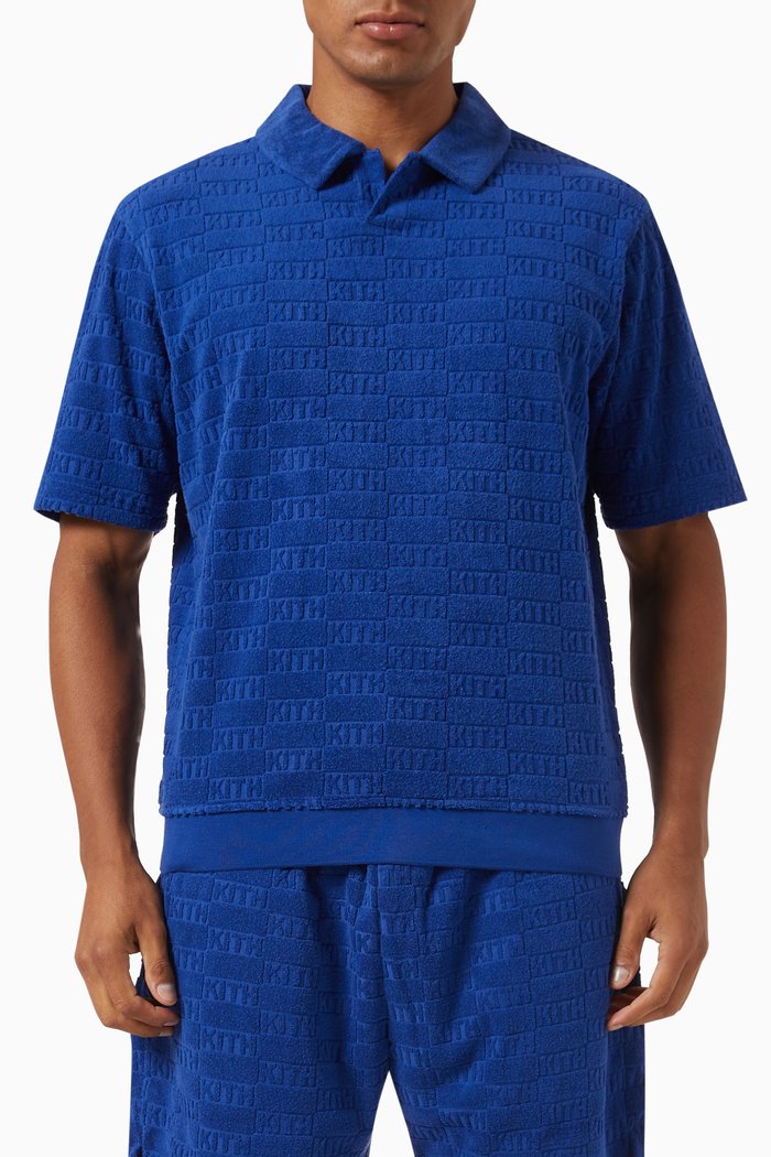 

Leo Polo Shirt in Monogram Terry, Blue