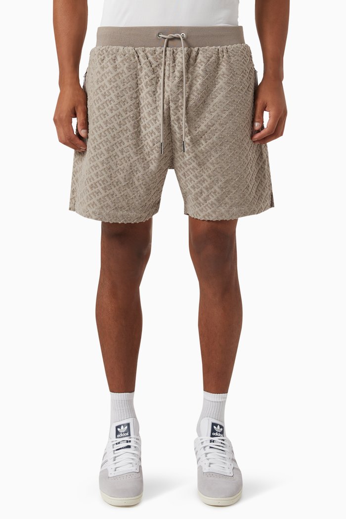 

Italic Monogram Graham Shorts in Towel Terry, Neutral