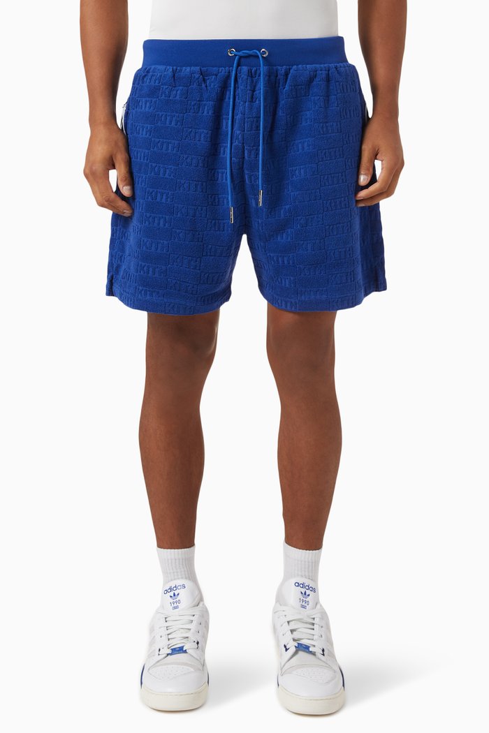 

Box Logo Graham Shorts in Towel Terry, Blue