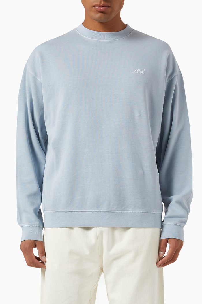 

Crystal Wash Vintage Sweatshirt in Cotton, Blue