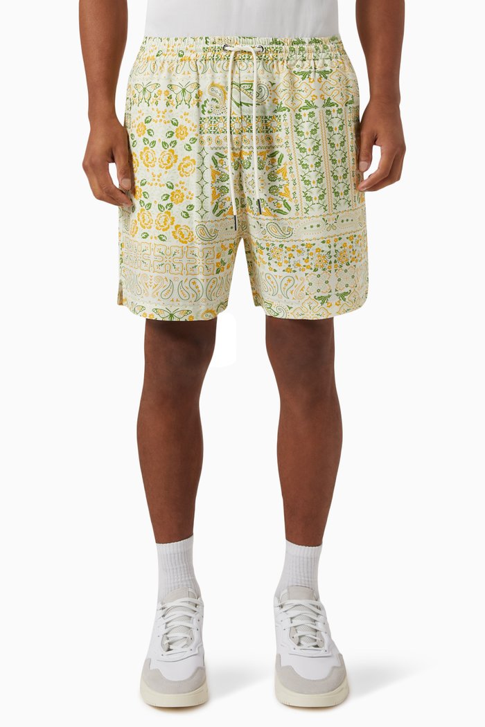 

Printed Active Shorts in Silk Lyocell, Multicolour