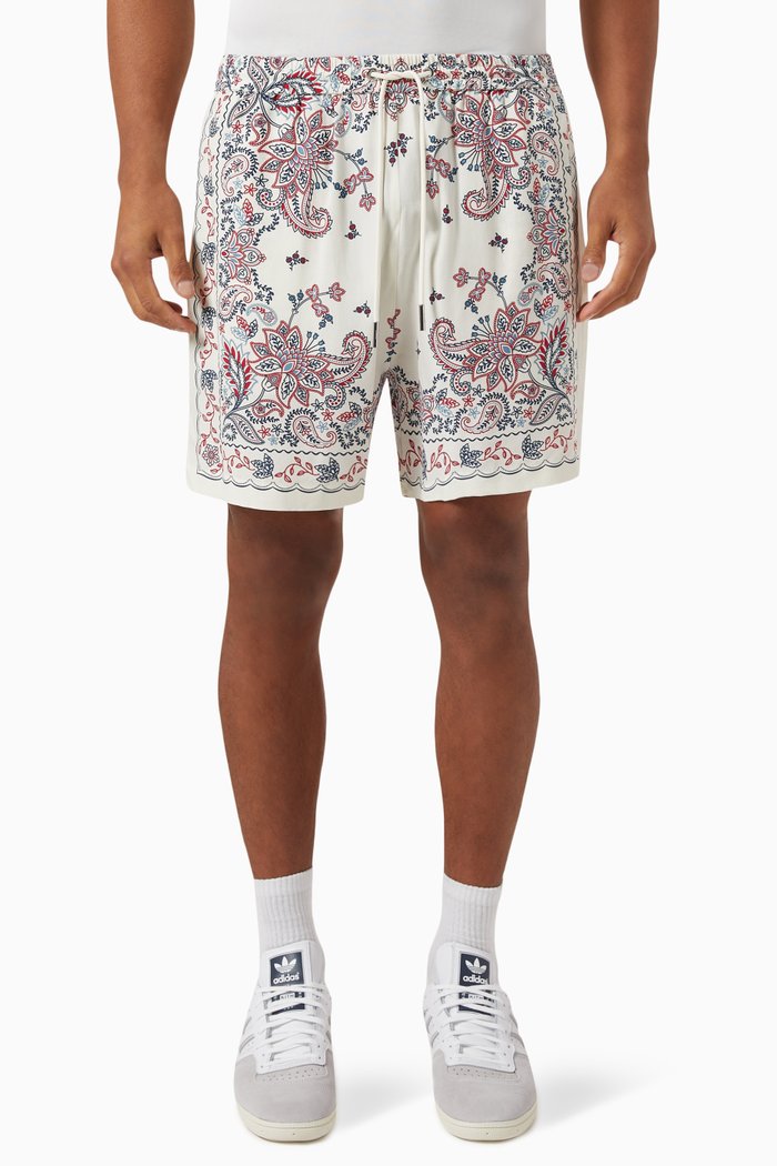 

Printed Active Shorts in Silk Lyocell, Neutral