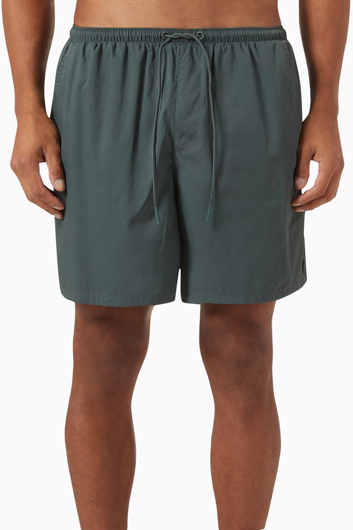 

Collins Water-activated Monogram Swim Shorts, Grey
