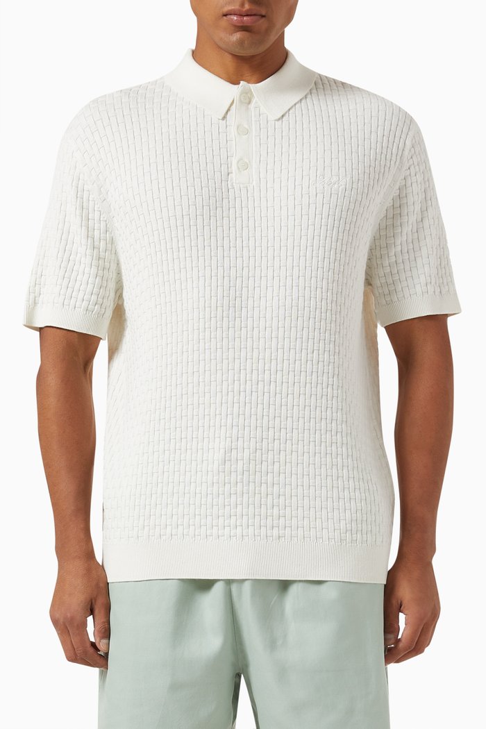 

Tilden Short-sleeve Polo Shirt in Knit, White