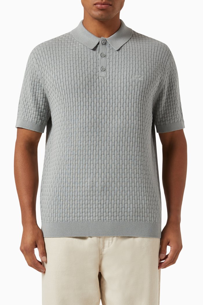 

Tilden Polo Shirt in Cotton-blend, Grey