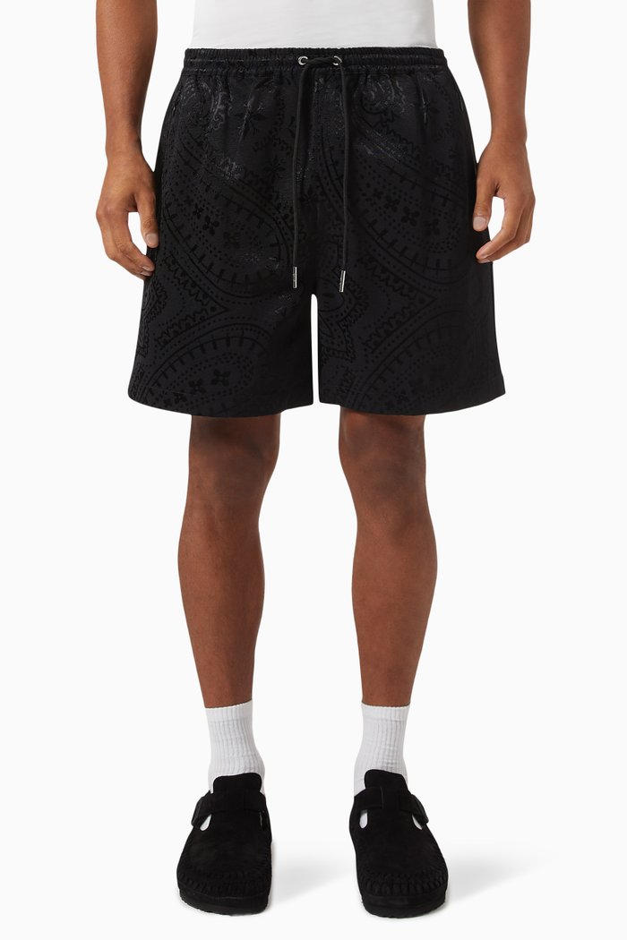 

Ceder Shorts in Jacquard Faille, Black