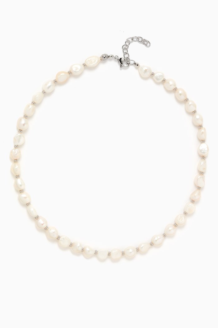 

Baroque Pearl Choker, White