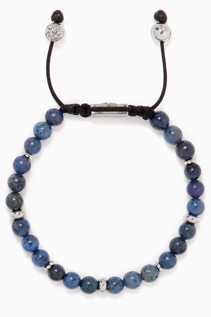 

Dumortierite Beaded Bracelet, Blue