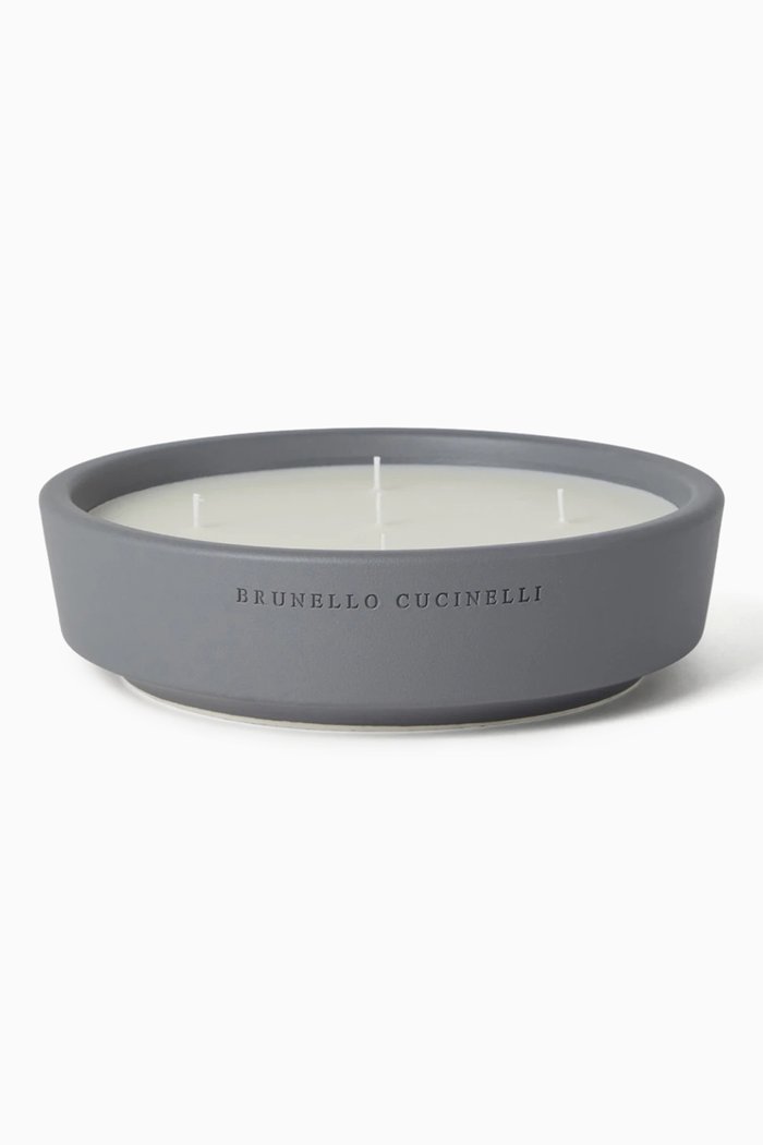 

Extra-large Ebony & Teak Scented Candle, 3995g, Grey
