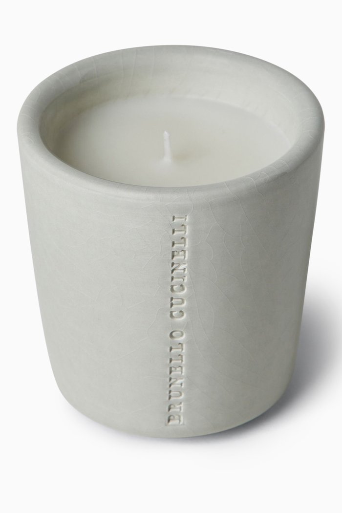 

Ebony & Teak Scented Candle, White