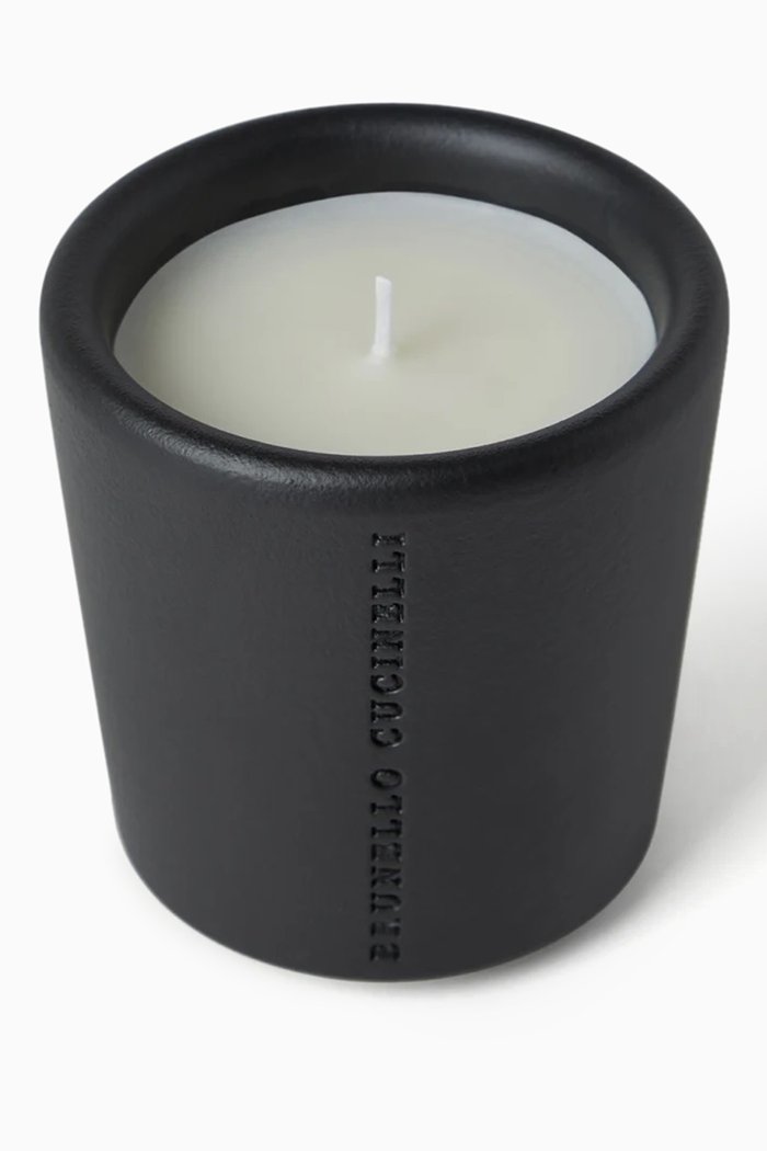 Maxi Ebony & Teak Scented Candle, Black