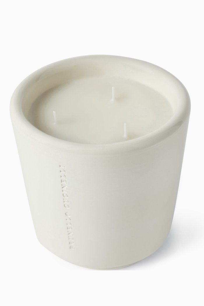 

Maxi Ebony & Teak Scented Candle, White