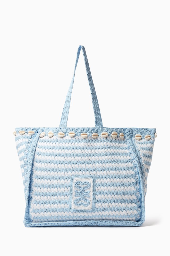 

Woven Shell Tote Bag in Viscose-nylon Blend, Multicolour