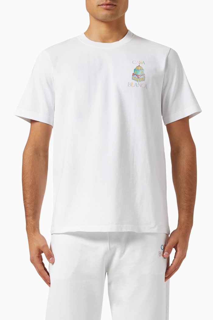 

Objets en Vrac Printed T-shirt in Cotton-jersey, White