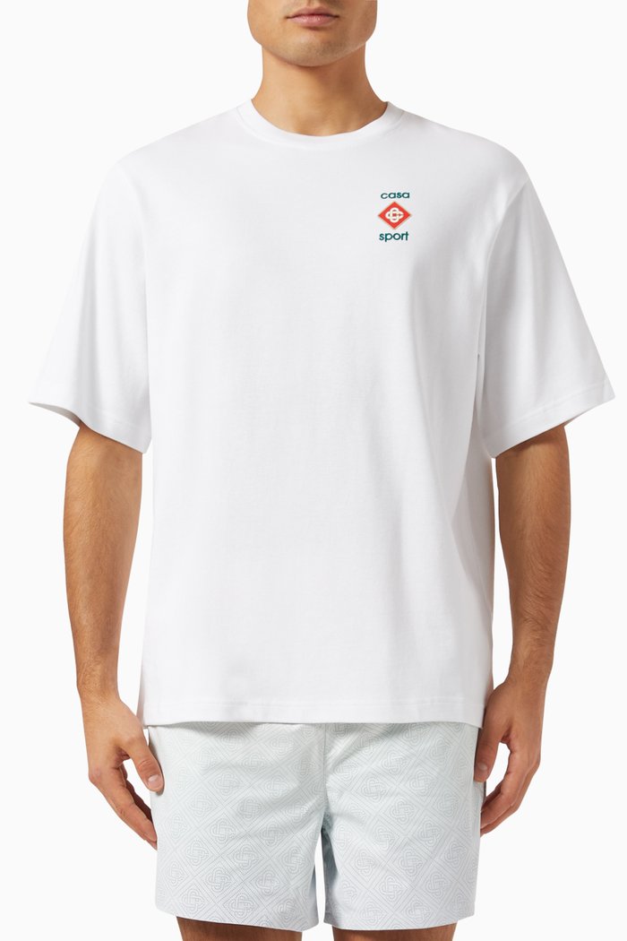 

Casa Sport Icon 3D T-shirt in Cotton-jersey, White
