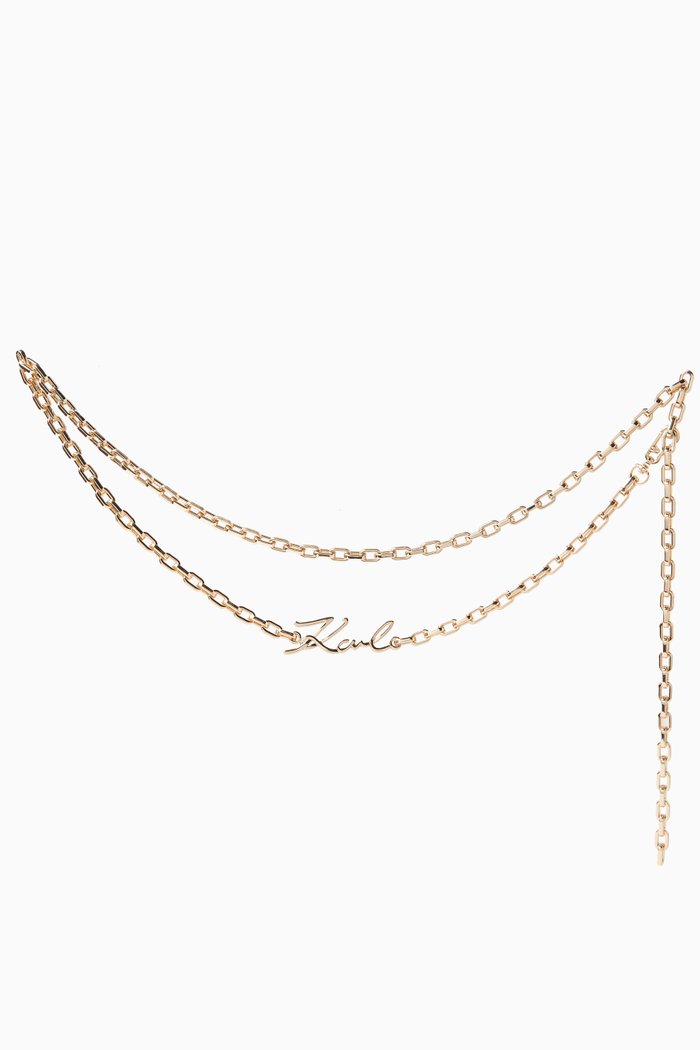 

K/Signature Chain Belt in Zinc Alloy, Gold