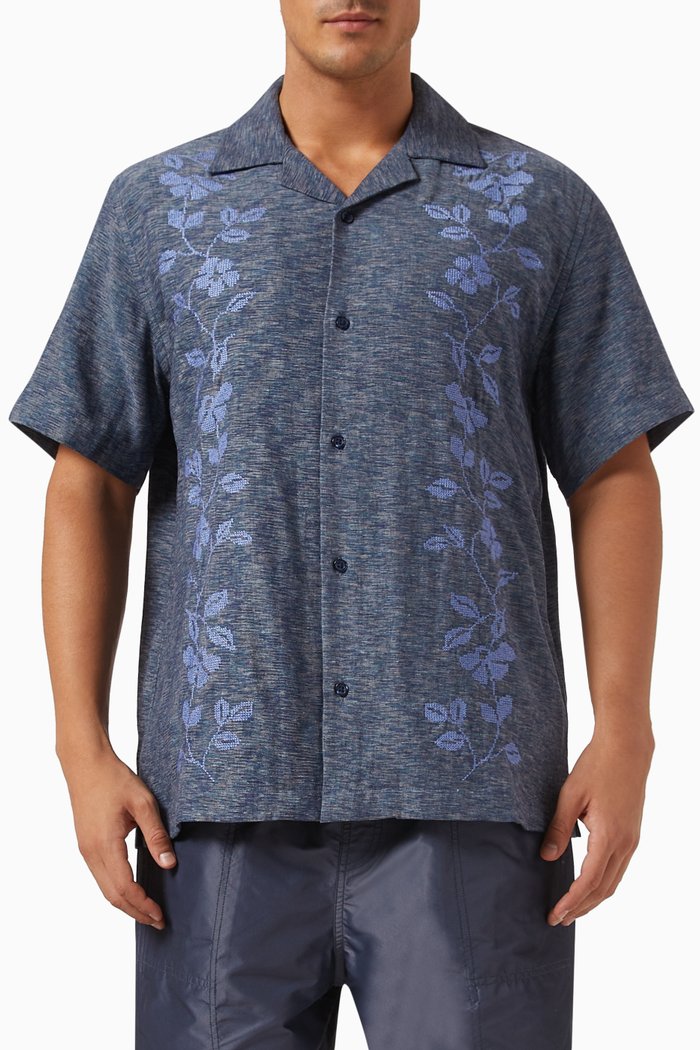 

Canty Embroidered Shirt in Cotton-blend Gauze, Multicolour