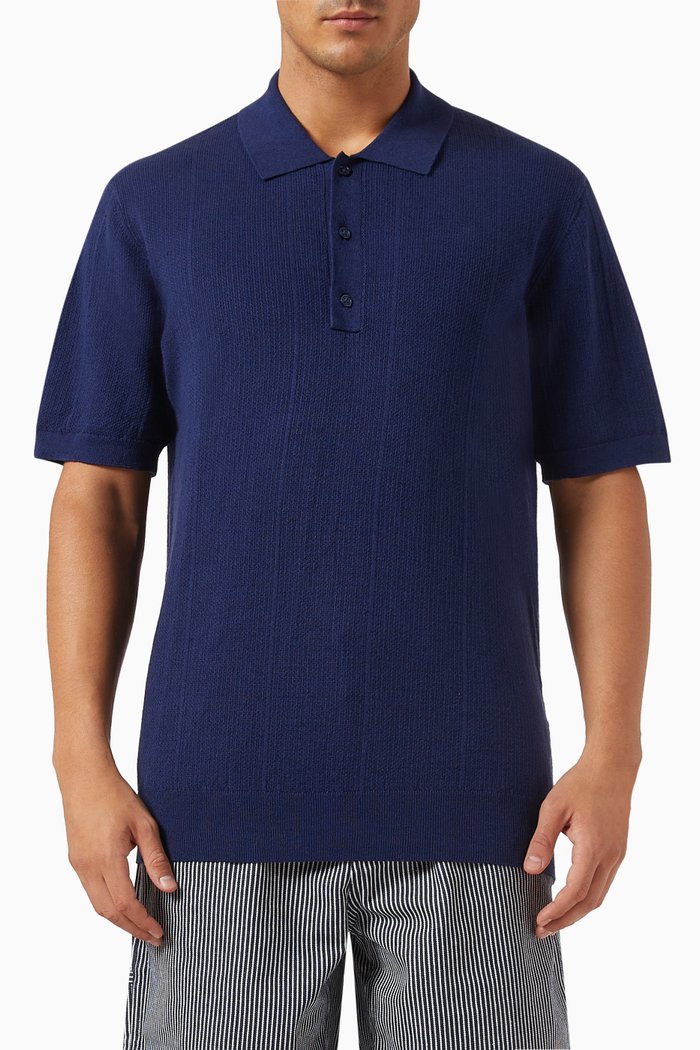 

Jahmad Polo Shirt in Knit, Blue