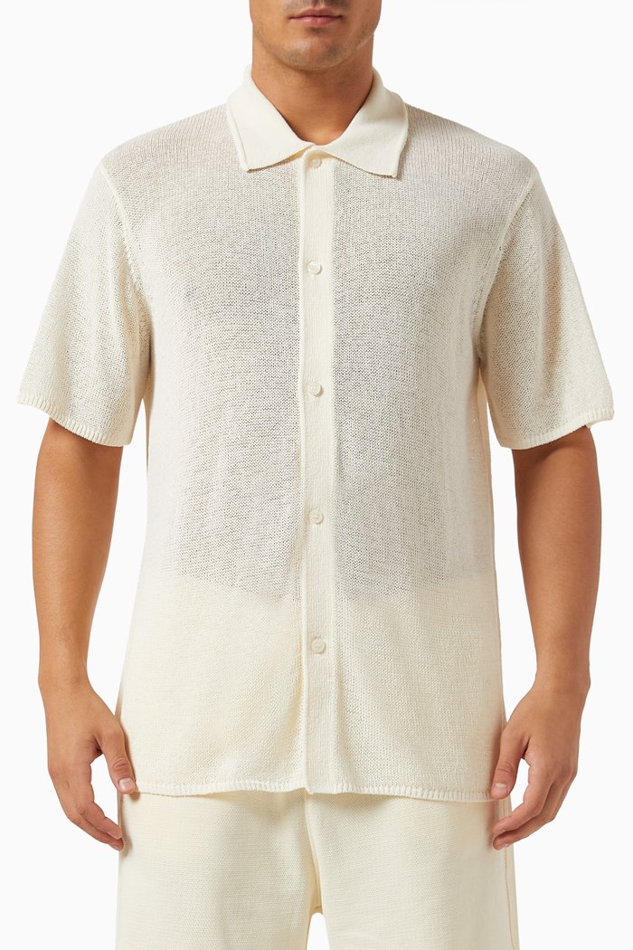 

Kenneth Shirt in Mesh Knit, Neutral
