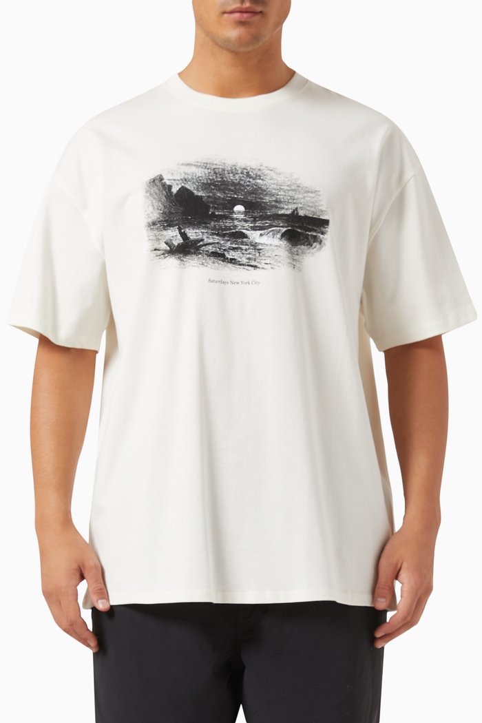 

Old Beach T-shirt in Cotton, Neutral