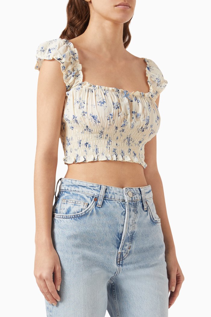 

Emberly Crop Top in Voile, Neutral