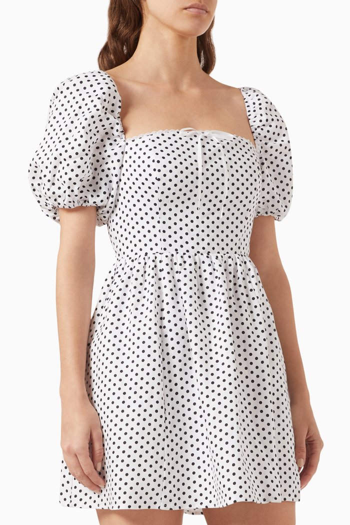 

Malvina Mini Dress in Linen, White