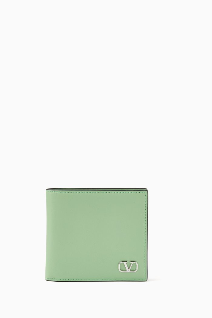 

Valentino Garavani VLOGO Signature Wallet in Calfskin, Green