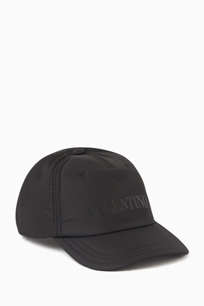 

Valentino Logo Baseball Hat in Nylon, Black