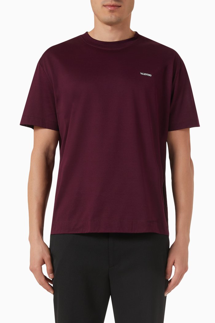 

Valentino Garavani Logo T-shirt in Cotton, Red