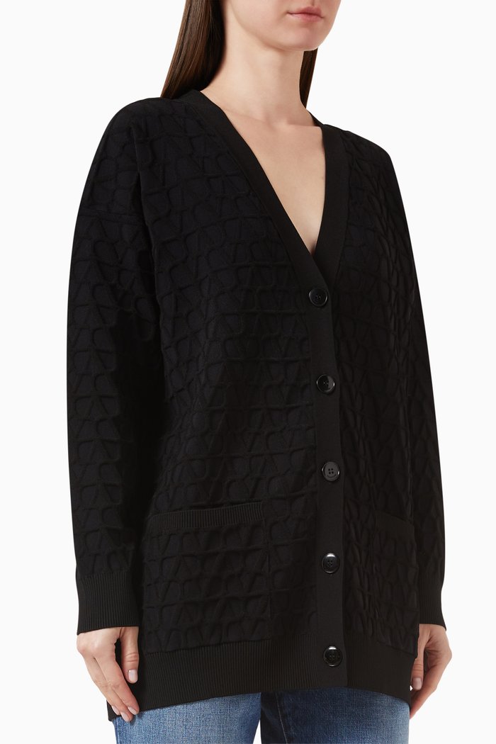 

Toile Iconographe Cardigan in Stretch Viscose, Black
