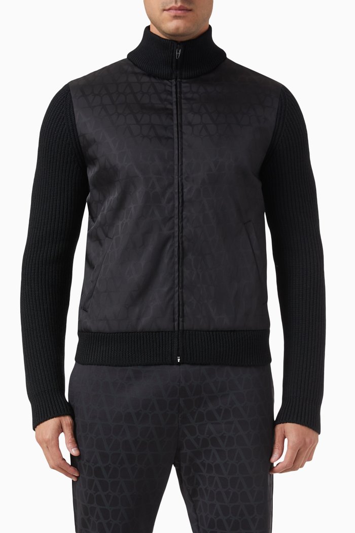 

Toile Iconographe Zip-up Jacket in Technical Jersey, Black