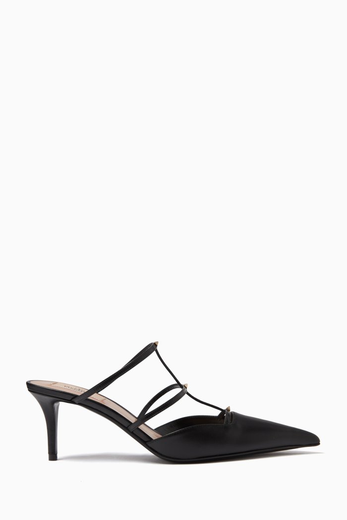 

Valentino Garavani Rockstud Wispy 60 Mules in Calfskin, Black