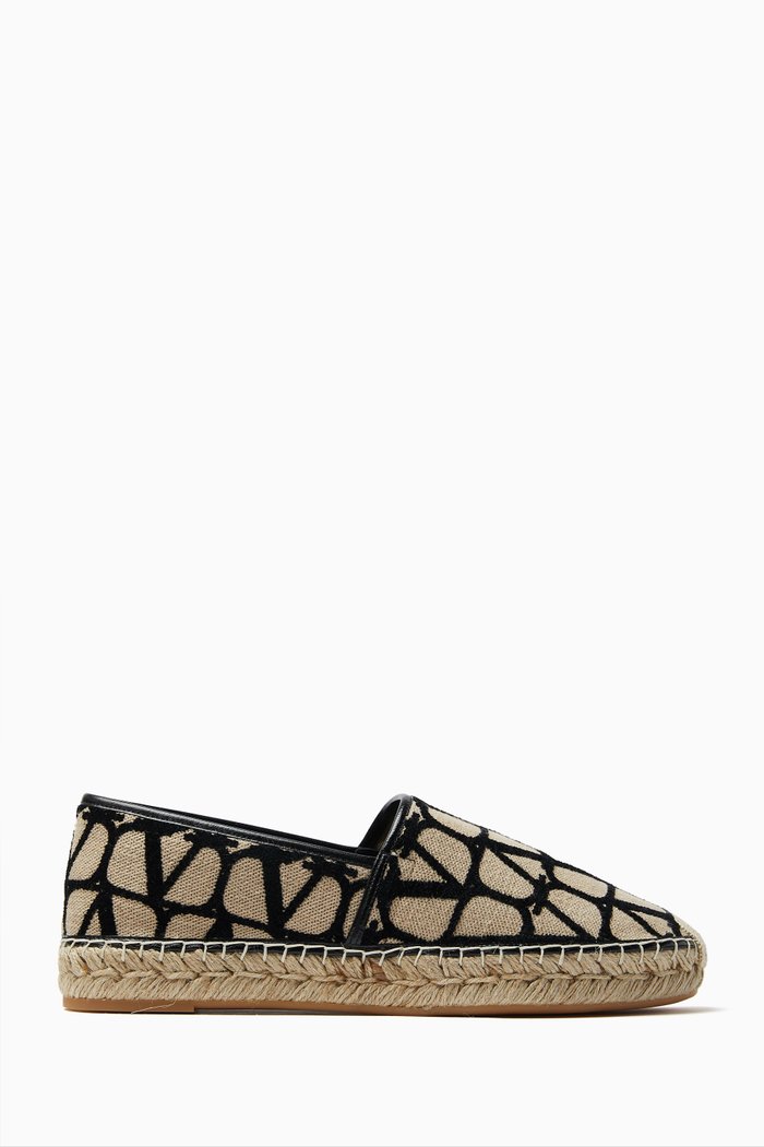

Valentino Garavani Toile Iconographe Espadrilles in Fabric, Black