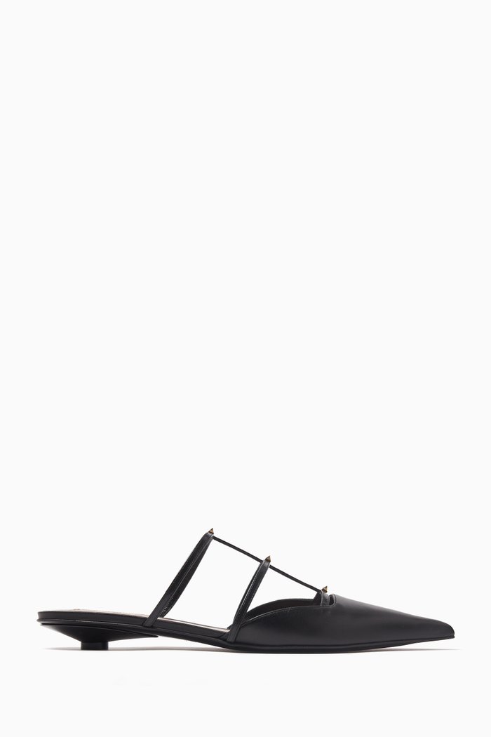 

Valentino Garavani Rockstud Wispy 20 Mules in Calfskin, Black