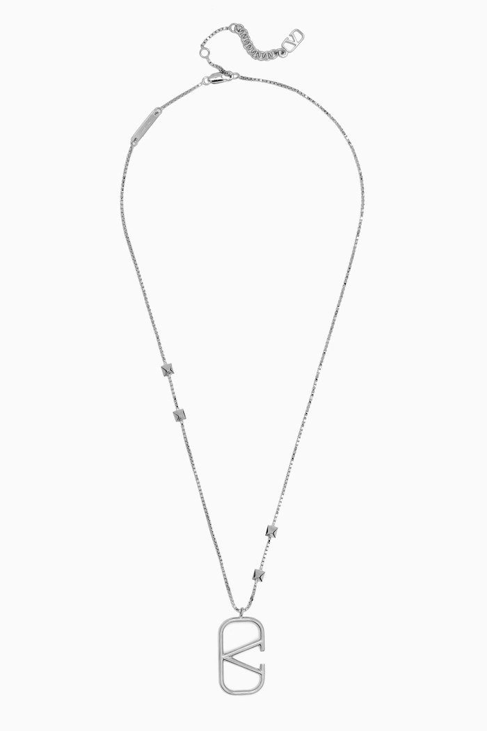 

Valentino Garavani VLOGO Necklace, Silver