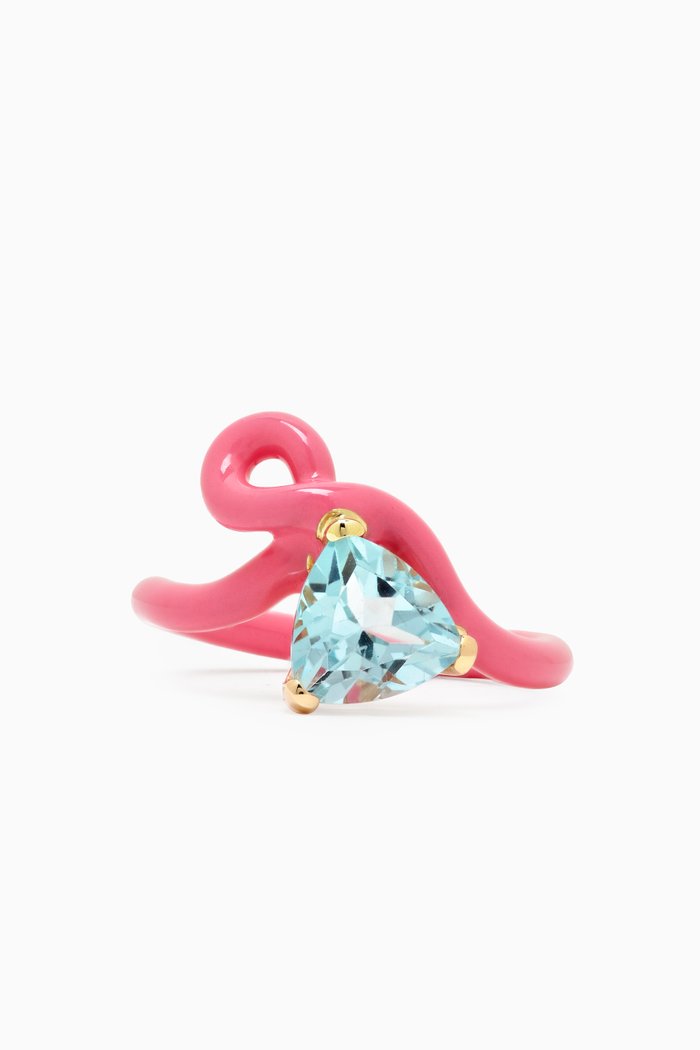 

Trillion Vine Ring in 9kt Gold, Pink