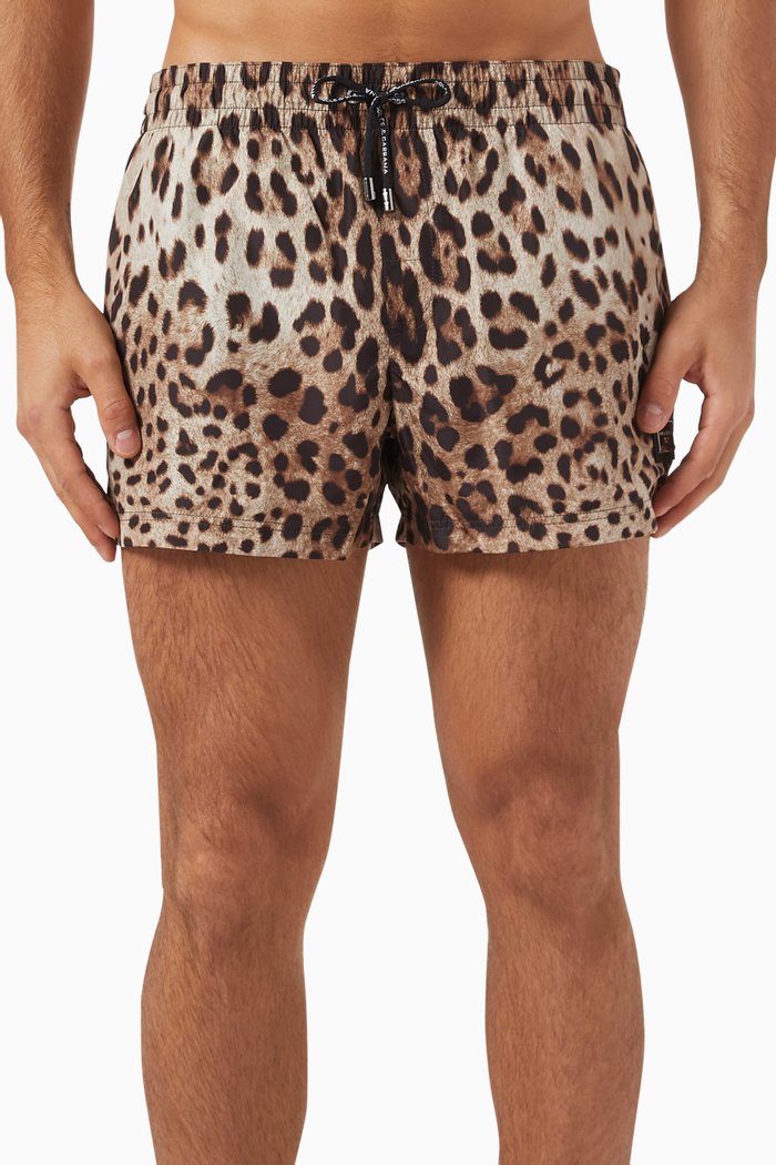 

Leopard-print Swim Trunks in Nylon, Multicolour