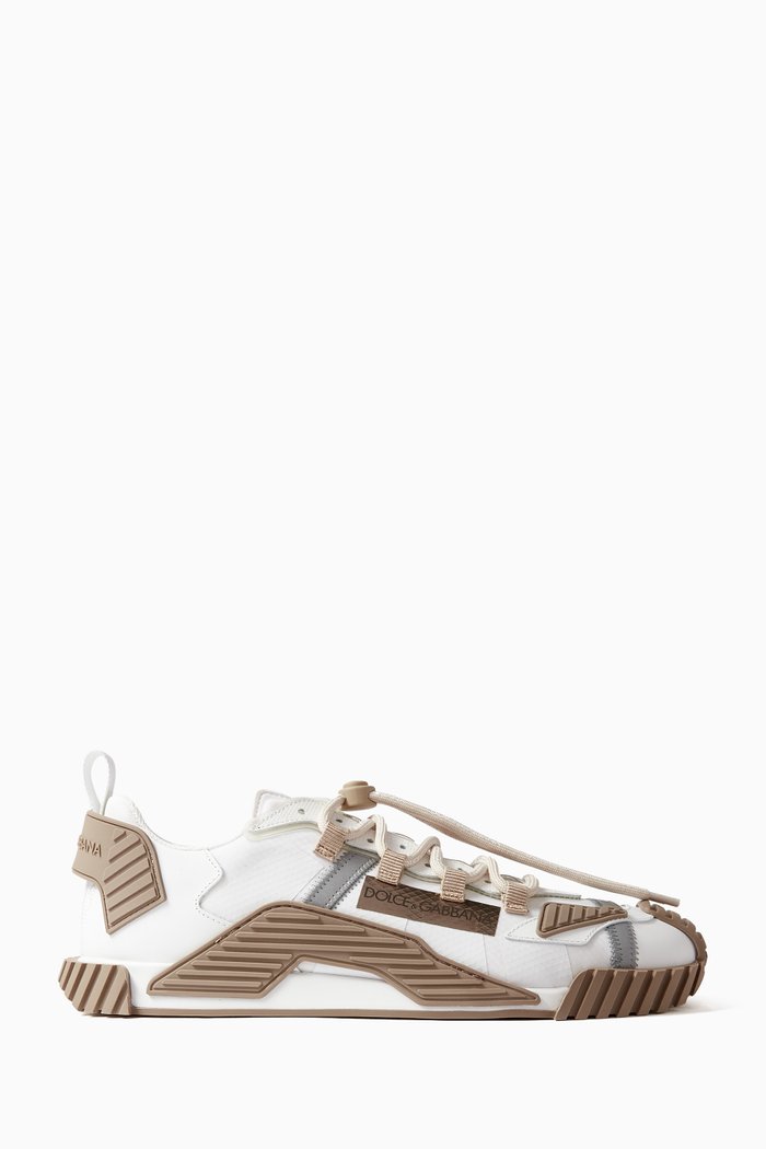 NS1 Sneakers in Mesh & Leather, White