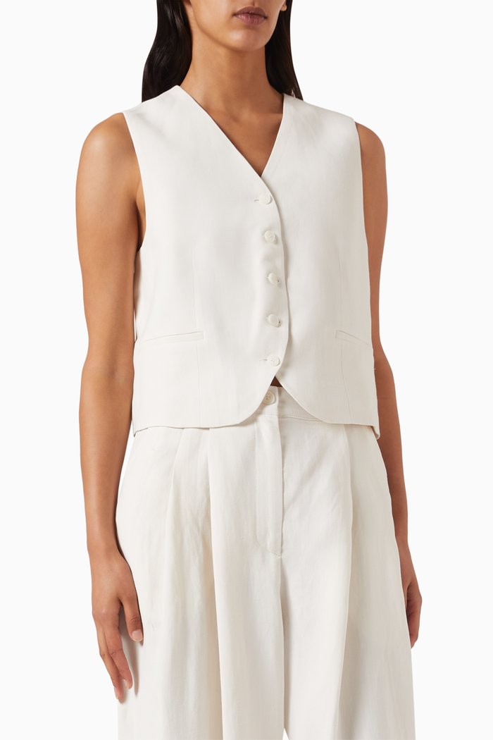 

Chelsea Vest in Viscose Blend, White