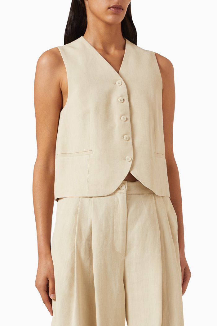 

Chelsea Vest in Viscose Blend, Neutral