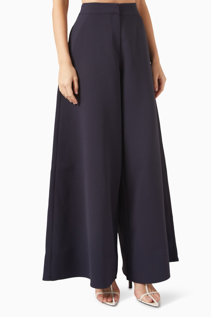 

Sierra Wide-leg Pants in Crepe, Blue