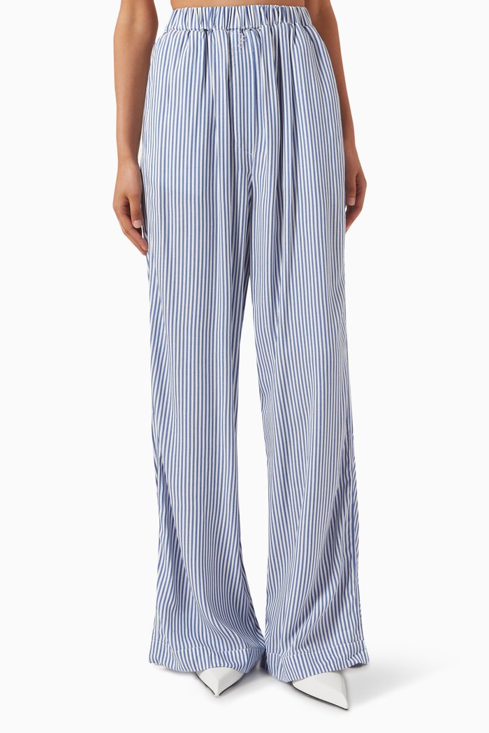 

Mirca Fluid Elastic Pants in Viscose, Blue
