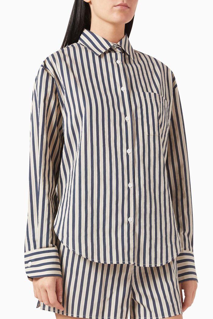 

Lui Fluid Shirt in Cotton Blend, Blue